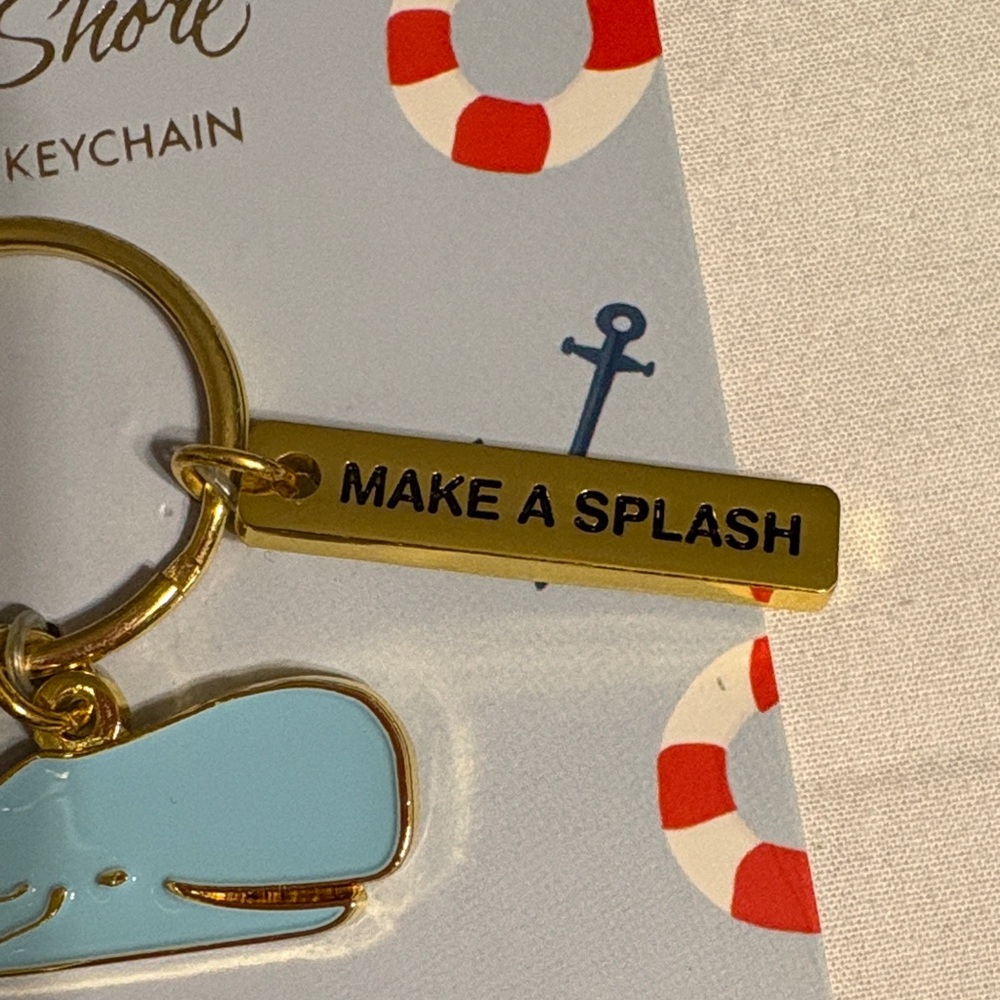 Cape Shore Whale Keychain with Gold Accents - Picture 6 of 7
